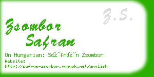 zsombor safran business card